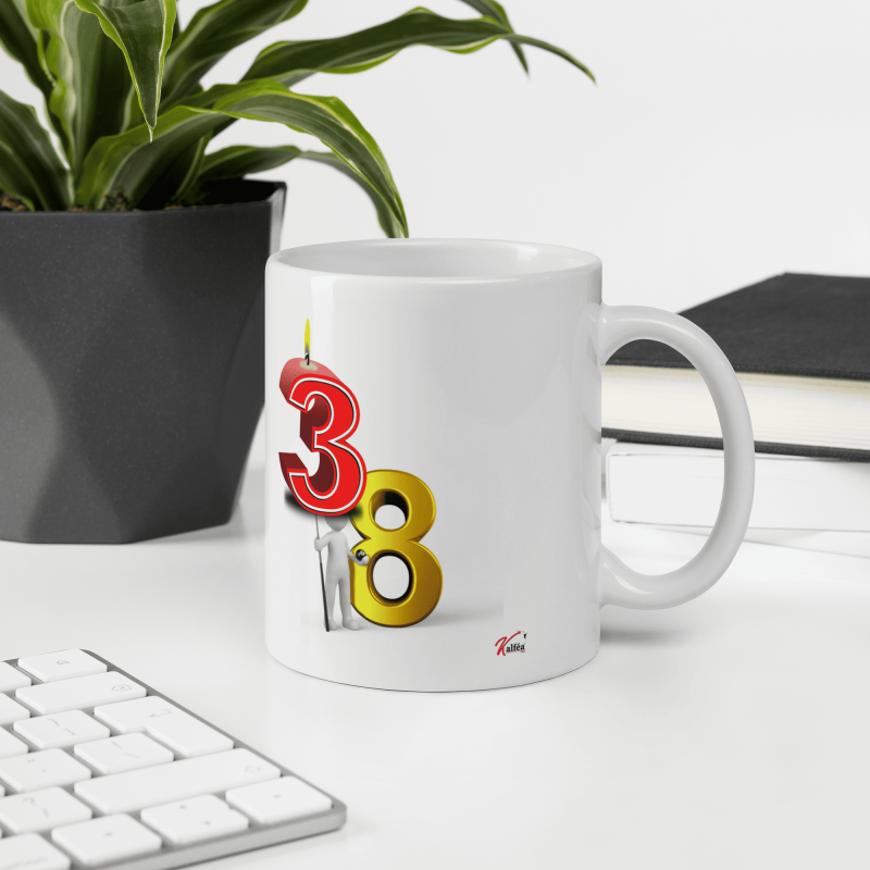 Tasse 38 ans idée cadeau pas chère anniversaire