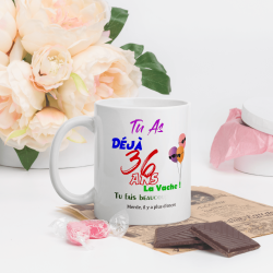 Tasse anniversaire 36 ans mug Kalféa drôle