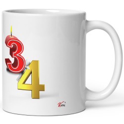 Tasse 34 ans humour mug anniversaire cadeau pas cher