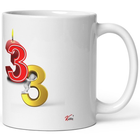 Mug 33 ans idée cadeau pas chère anniversaire