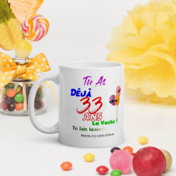 Mug 33 ans idée cadeau pas chère anniversaire