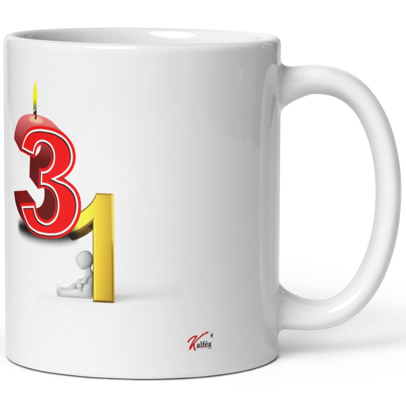 Tasse anniversaire 31 ans Kalféa mug marrant