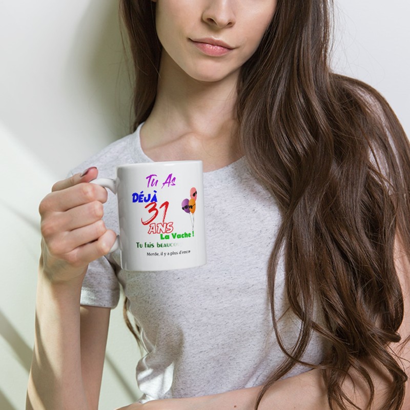 Tasse anniversaire 31 ans Kalféa mug marrant