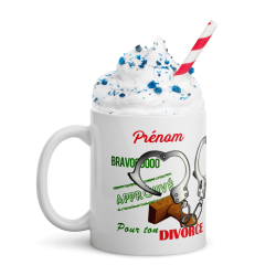Mug divorce personnalisable avec le prénom