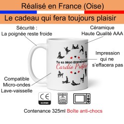 Mug coquin cardio tasse drôle pour couple amoureux