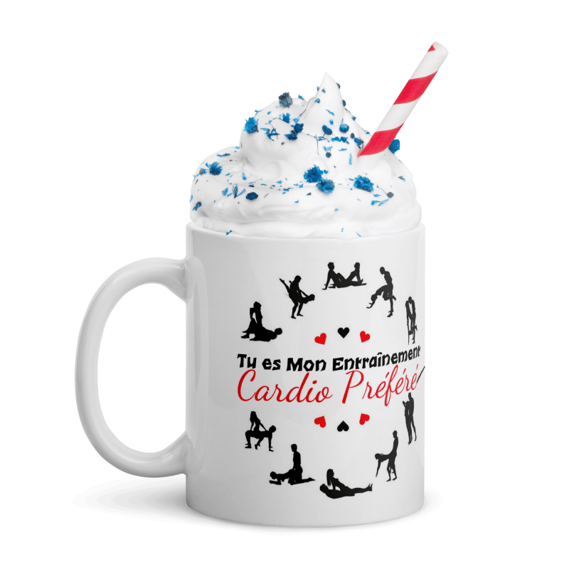 Mug coquin cardio tasse drôle pour couple amoureux