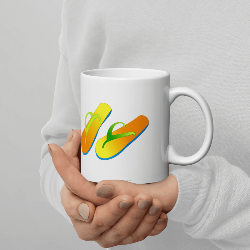 Mug retraite drôle avec tortue et tongs achat en ligne