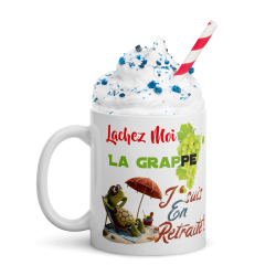 Mug retraite drôle avec tortue et tongs achat en ligne