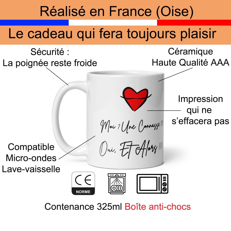 Commande Mug femme drôle connasse tasse avec coeur rouge