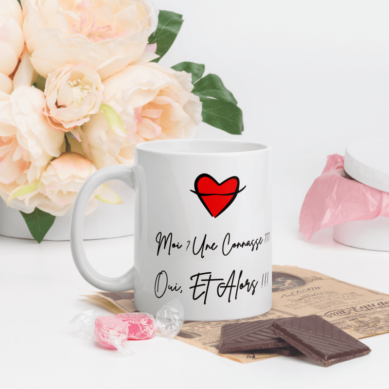 Commande Mug femme drôle connasse tasse avec coeur rouge