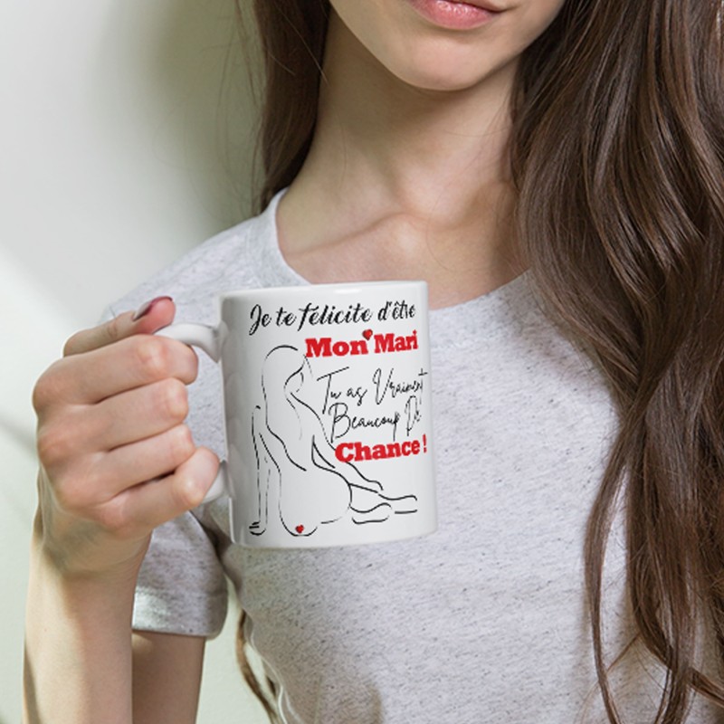 Mug mari drôle et amoureux tasse je t’aime baroque
