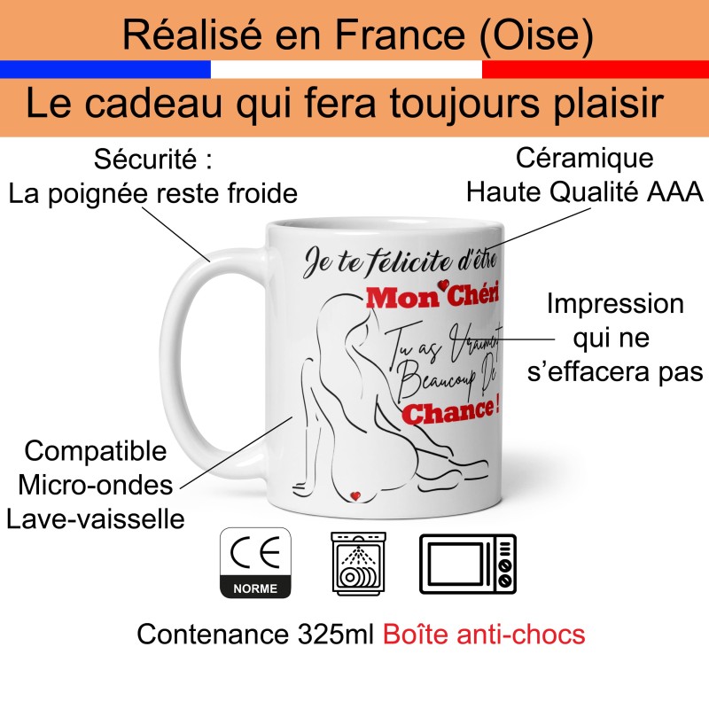 Tasse pour chéri drôle et romantique mug Je t’aime