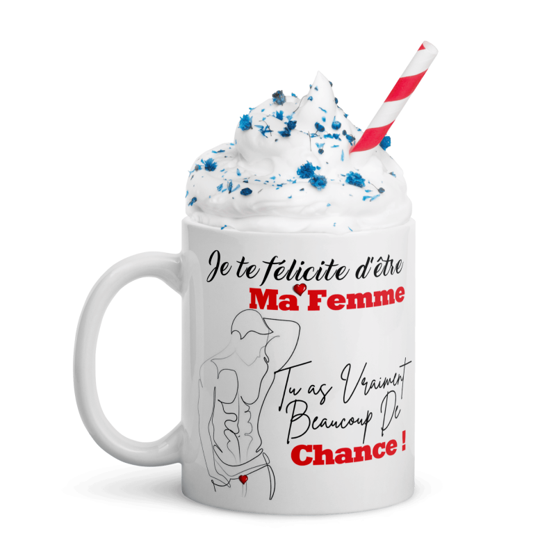 Mug Ma Femme chanceuse drôle et romantique tasse originale
