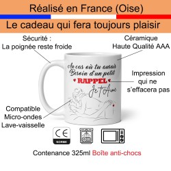 Mug romantique tasse humour couple Je t’aime