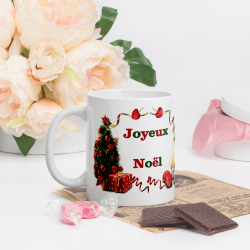 Mug Noël Joyeux Noël tasse festive sapin cadeaux