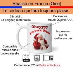 Mug Noël drôle père Noël rebelle tasse originale