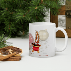Mug Noël personnalisable prénom père Noël doigt d'honneur