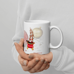 Mug Noël personnalisable prénom père Noël doigt d'honneur