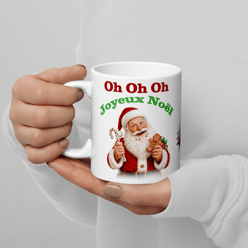 Mug Noël joyeux père Noël gourmand tasse festive