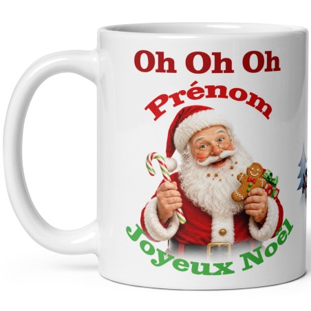 Mug père Noël personnalisable pour adulte et enfant