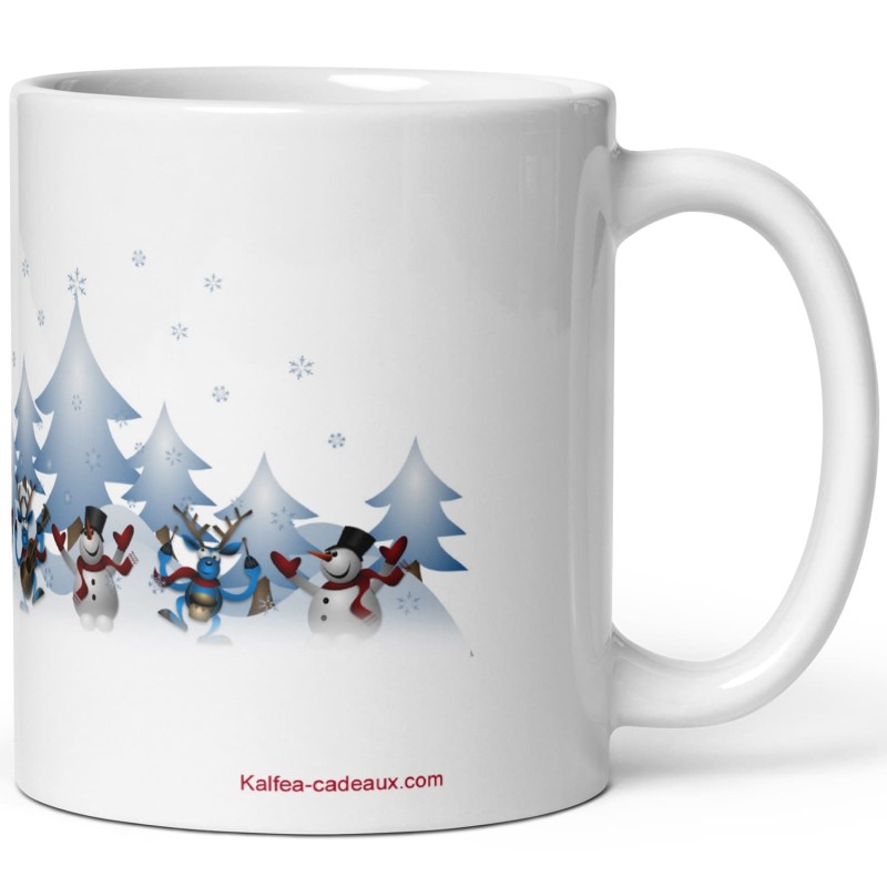 Mug Noël personnalisé prénom père Noël gourmand