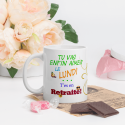 Tasse retraite lundi heureux mug cadeau à offrir