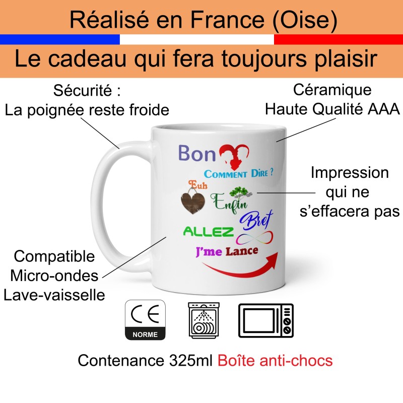 Mug Je t’aime pour déclarer son amour tasse romantique