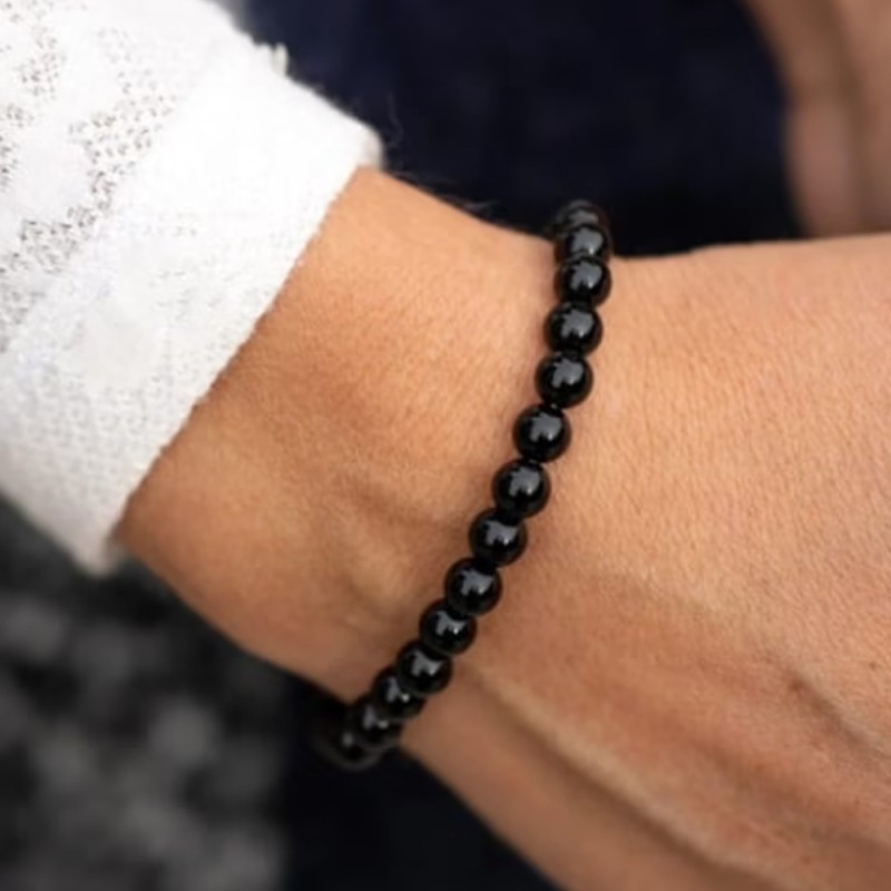 Bracelet onyx noir en pierre naturelle | Kalféa