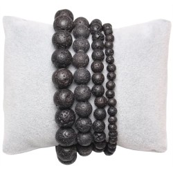 Bracelet pierre de lave, à parfumer d'huiles essentielles