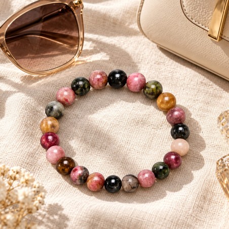 Achetez votre bracelet tourmaline multicolore qualité AA