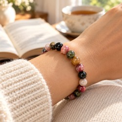 Achetez votre bracelet tourmaline multicolore qualité AA