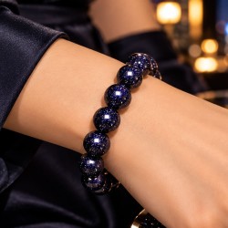 Commandez un bracelet pierre de soleil bleue Galaxy