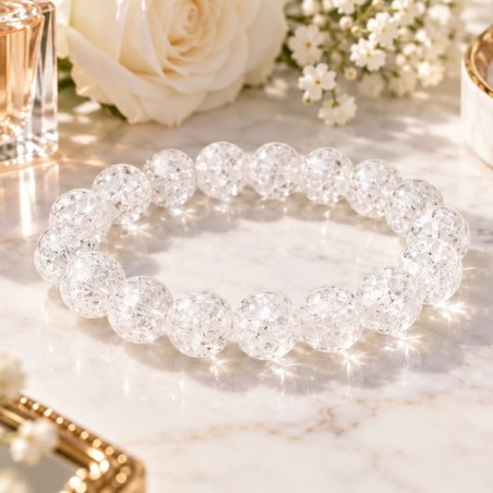 Offrez-vous un bracelet en cristal de roche craquelé