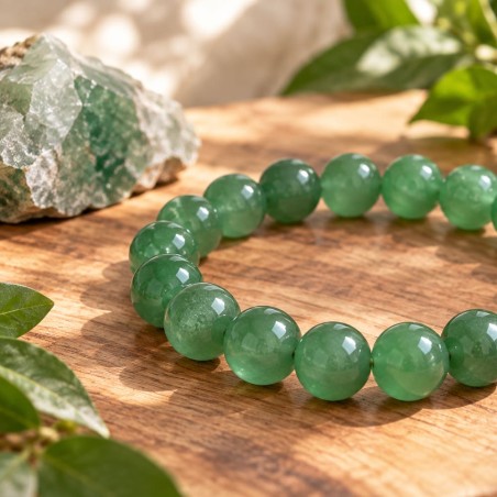 Craquez pour un bracelet en aventurine verte naturelle