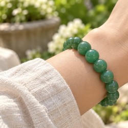 Craquez pour un bracelet en aventurine verte naturelle