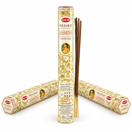 Lot de 3 boîtes hexagonales d'encens HEM Precious Jasmine au jasmin