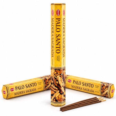 Lot de 3 boîtes hexagonales d'encens HEM Palo Santo