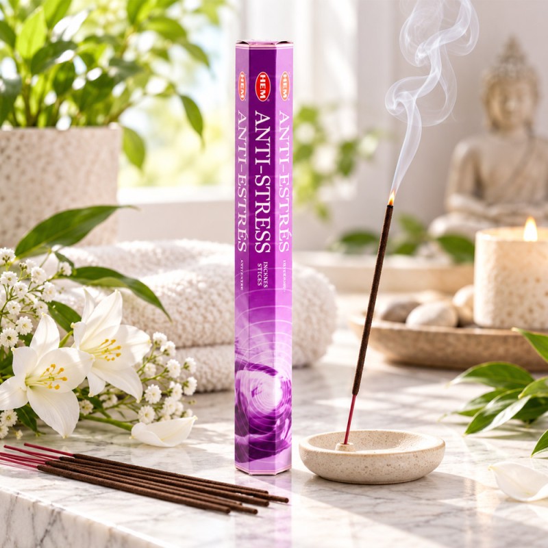Commander encens anti-stress pour la détente, lot de 60