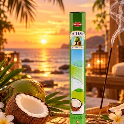 Encens noix de coco exotique en bâtonnets pour la maison