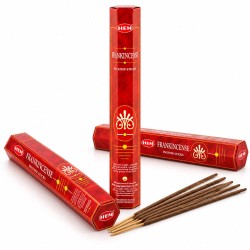 Lot de 3 boîtes hexagonales d'encens HEM Oliban à la résine de frankincense