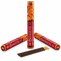 Lot de 3 boîtes hexagonales d'encens HEM Kaamasutra