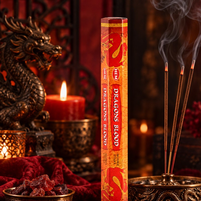 Encens HEM sang de dragon en bâtonnets, résine mystique
