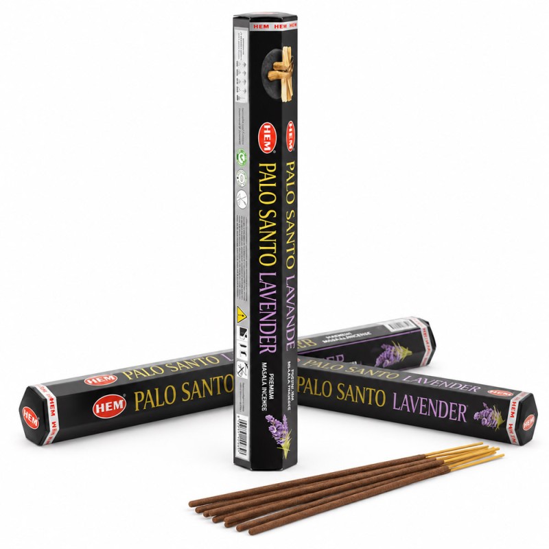 Lot de 3 boîtes d'encens HEM Palo Santo Masala Lavande