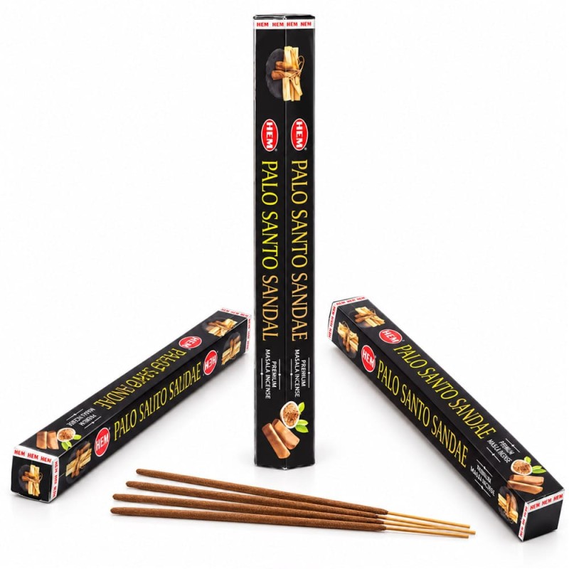 Lot de 3 boîtes d'encens HEM Palo Santo Masala Santal