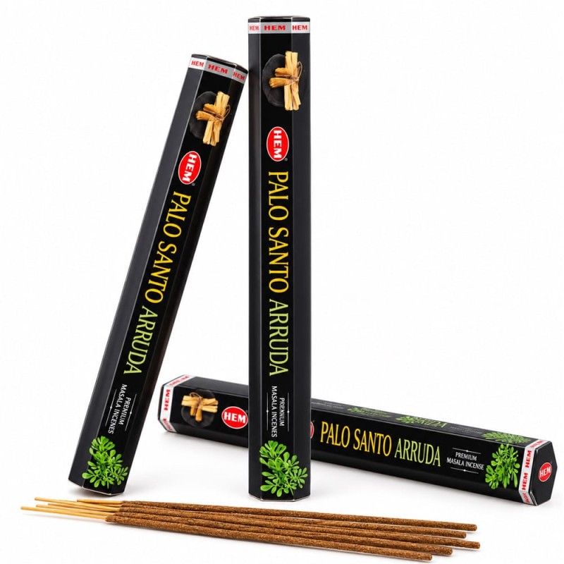 Lot de 3 boîtes d'encens HEM Palo Santo Masala Arruda