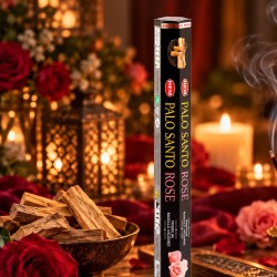 Encens HEM palo santo rose masala en bâtonnets indiens