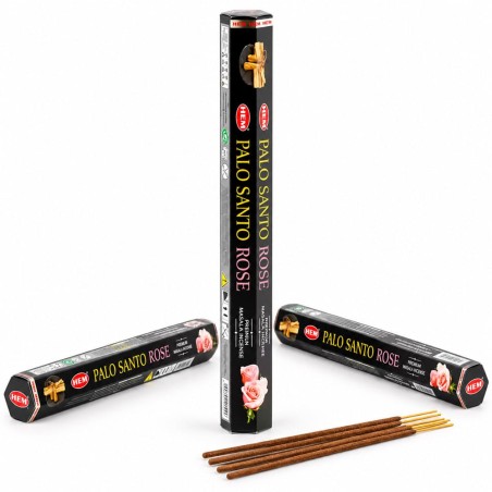Lot de 3 boîtes d'encens HEM Palo Santo Masala Rose