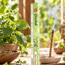 Encens HEM smudge patchouli, bâtonnets épais pour méditer