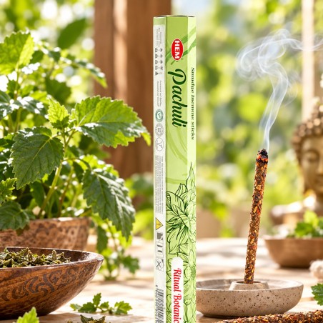 Encens HEM smudge patchouli, bâtonnets épais pour méditer