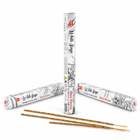 Lot de 3 boîtes d’encens HEM Smudge Sauge Blanche